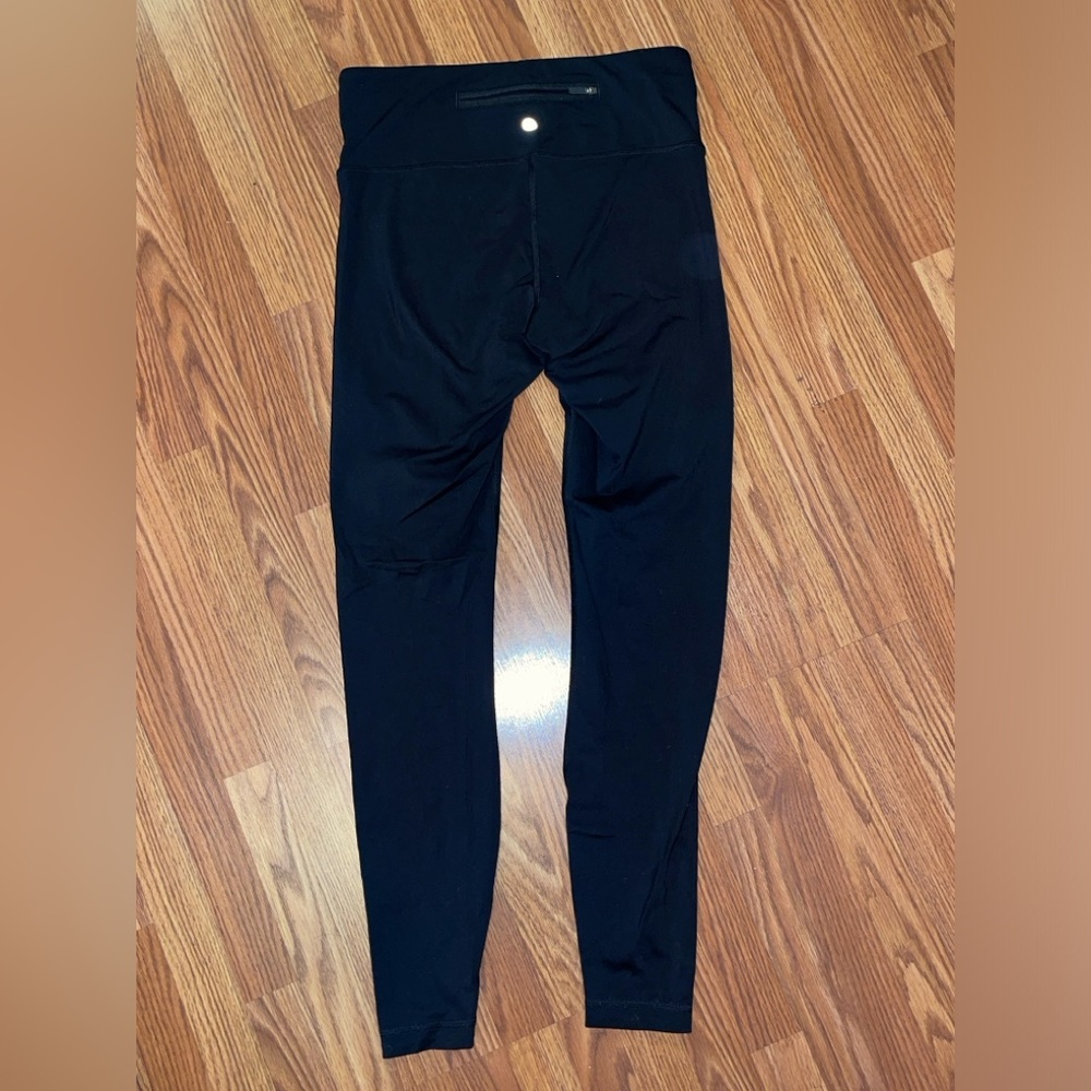 Lululemon black zip back leggings size 8